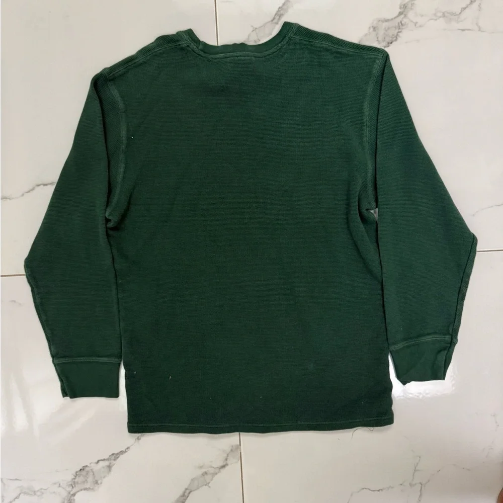 Polo Ralph Lauren Green Shirt with Orange Trim Size L